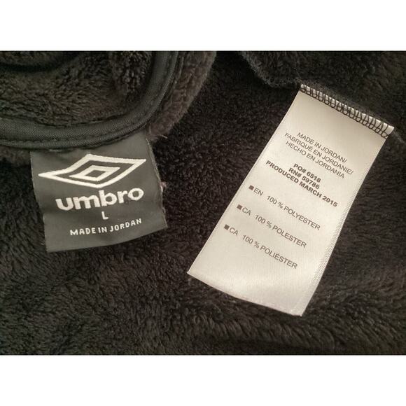 UMBRO Fleece Full Zip Jacket Womens Large Black - Picture 4 of 7